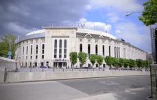 Yankee stadium on a windy day