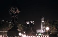 Los Angeles City Hall from the Music Center at Night