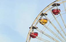 Santa Monica Pier ferris wheel close up