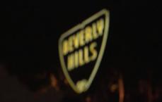Beverly Hills sign at night