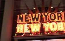 New York New York Hotel in Las Vegas Sign