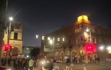 Venice Beach Sign at Night