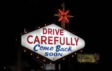 Las Vegas sign from the back