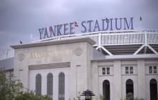 Yankee stadium on a windy day